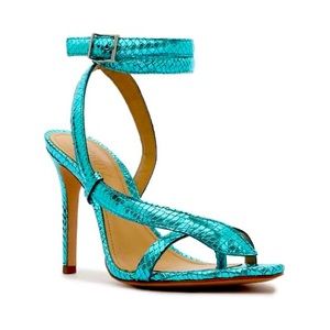 Courtney High Metallic Sandals size 7 1/2